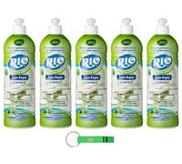 Rio Tutto Bagno - Limpiador para baño (5 unidades, aroma a menta natural, 750 ml, incluye llavero Beni Culinari gratuito)