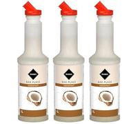 Rioba Bar Purée Mix - Sin Gluten, Elaborado en Italia - Ideal para Cocteles y Postres, 1,3 kg (3 BOTELLAS 1,300 ML., COCO)