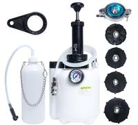 RIODEMBO 3L Kit de Purga de líquido de Frenos Manual con 5 adaptadores para Cilindros Maestros, Bomba de vacío de líquido de Frenos Universal para un Solo operario, Apta para la mayoría de vehículos