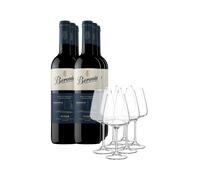 Rioja Beronia Reserva 2020 (x6) con Copas (x6)