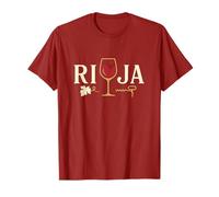 Rioja Wine Lovers Spanish Vino Tinto - Diseño de Vidrio Rojo Camiseta