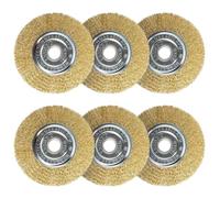Riokko Juego de 6 cepillos para juntas de 11,5 cm de diámetro, cepillo de latón para Gloria Multibrush, eliminación de malas hierbas