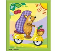 Riolis - 0067 PT el Erizo Juego Trabajo Mano, algodón, Multicolor, 15 x 18 x 0, 1 cm