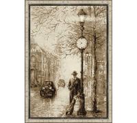 Riolis - 1611 Old Photo. Waiting Cross Stitch Kit, algodón, Multi de Color, 26 x 38 x 0, 1 cm