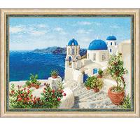 Riolis - 1644 Santorini Cruz, algodón, Multicolor, 40 x 30 x 0, 1 cm