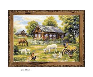 Riolis Afternoon In The Country Counted Cross Stitch Kit-19.75"X13.75" 14 Count