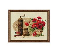 Riolis Coffee Counted Cross Stitch Kit-11.75"X9.5" 14 Count
