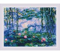 RIOLIS Counted Cross Stitch Kit 15.75"X11.75"-Water Lilies After C. Monet (14 Count)