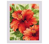 RIOLIS Counted Cross Stitch Kit 15.75"X19.75"-Hibiscus (10 Count)