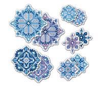 RIOLIS Counted Cross Stitch Kit 5/Pkg-Snowflakes (10 Count)