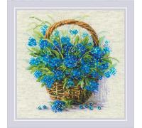 RIOLIS Counted Cross Stitch Kit 8.75"X8.75"-Forget Me Knots In A Basket ((14 Count)