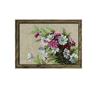 Riolis - Juego de Punto de Cruz, diseño de Flores, Multicolor