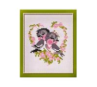 Riolis - Juego de Punto de Cruz Primera Juego de Amor, algodón, Multicolor, 13 x 16 x 0.1 cm