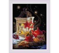 Riolis Juego de punto de cruz "Winter tea time", patrón de conteo, 18x24cm