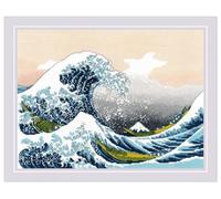 Kit de punto de cruz contado Riolis "La gran ola de Kanagawa según K. Hokusai",