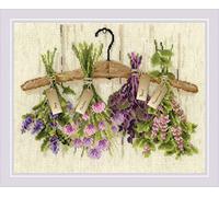 Riolis Kräuter Kit de Punto de Cruz, algodón, Multicolor, 30 x 24 cm