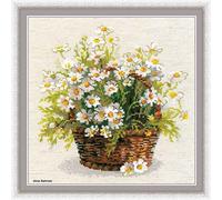 Riolis Russian Daisies - Kit de Punto de Cruz, diseño de Flores
