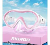 RIOROO Gafas Buceo Niño para Niños y Niñas de 4 a 12 Años, Antivaho Protección UV Antipérdida 180º Gafas Gatacion Niño con Protección para la Nariz