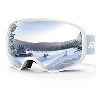 RIOROO Gafas Esqui Niños 3~14 Años Mascara Esqui Niño Gafas de Esqui Niña Niño OTG Casco compatible, 100% Anti-Niebla Anti Protección UV para Esquiar Snowboard Deportes de Invierno-lente doble