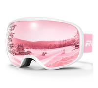 RIOROO Gafas Esqui Niños 3~14 Años Mascara Esqui Niño Gafas de Esqui Niña Niño OTG Casco compatible, 100% Anti-Niebla Anti Protección UV para Esquiar Snowboard Deportes de Invierno-lente doble