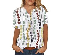 riou 2023 Camisetas Mujer Manga Corta Originales Patchwork Vintage Camiseta Largo Suave y cómodo Sexy Fiesta T-Shirt Última Blusa Túnico Tops Primavera Verano
