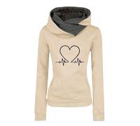 riou 2025 Sudaderas Mujer con Capucha, Amor Divertido Estampado Sudaderas Juveniles Sweatshirt Manga Larga Primavera Otoño Invierno Hoodie Chica Streetwear San Valentín Jumper Pullover