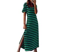 riou 2025 Vestidos Largo Gasa Mujer Cuello en V Estilo Vintage Brasileño Maxi Vestidos Ropa de Mujer Verano Vestido Informal Cómodo y Transpirable Mini Vestido Días Festivos