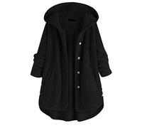 riou Abrigo De Invierno para Mujer Libre Abrigos Acolchado Felpa Talla Grande Manga Larga Deportivo Chaqueta Cremallera Mujeres Negro Abrigo de Plumas Suave y Confortable