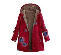 Riou Abrigos Mujer Invierno Elegantes Rebajas Talla Grande Cálido Camisa Deportivo Chaqueta Cremallera Adolescente Jersey con Bolsillos Slim Fit Hoodie