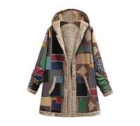 riou Abrigos Mujer Invierno Rebajas Largo Chaqueta con Horn Botones Espesar Hoodie Abrigo Elegantes Sudaderas Mujer con Capucha Casual Jacket Cardigans Tops Cremallera Outwear con Bolsillos