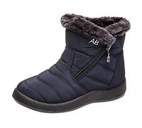 riou Botas Impermeables Mujer Invierno Forradas con Pelo Casual Calzado Romano Corto Botas Caliente Comodo Moda Zapatillas de Senderismo Zapatos Trekking
