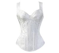 riou Bustier Corsé Top para Mujer Corset Mujer para Vestir Gótico Corpiño De Encaje Lencería Steampunk Brocado Encaje Corset Ballet Clasico Brocado para Party Navidad Halloween Carnival