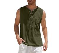 riou Camiseta Sin Mangas Hombre Verano Baratas 3D Impresión Moda Camiseta Casual Cuello Redondo Camisas Cómodo y Transpirable Retro Tunics Tees Talla Grande Varios Modelos