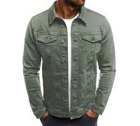 riou Chaqueta de Algodón Hombre Casual Otoño Invierno Abrigo Fina Militar Joven Cazadora Ligera Entretiempo Chaqueta Clásica Manga Larga Jacket Outwear