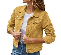 riou Chaqueta Vaquera Mujer Corta Chaqueta Deportiva Cazadora Slim Ligera Y Cómodo Chaqueta Universitaria Con Botones Chaqueta De Estudiante Y2k Slim Fit Para Viajes De Vacaciones