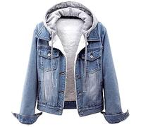 riou Chaqueta Vaquera Para Mujer Azul Chaqueta Universitaria Con Botones Ligera Holgada Holgada Chaqueta De Entretiempo Chaqueta Deportiva Cazadora Slim Vintage Básico Abrigo Informal