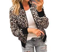 riou Chaquetas Ligeras con Cremallera para Mujer Universitaria Suelta Abrigo de Otoño Tops Retro Otoño Invierno Talla Grande Jacket Chaqueta Outwear Negro