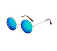 riou Gafas de Sol Mujer Hombre Moda Polarizadas Protección UV Conducción Gafas de Sol con Montura Señoras Redonda Gafas Pequeño y Exquisito
