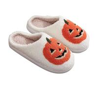 riou Halloween Fantasma Zapatillas De Casa Para Mujer Hombre Cálido Cómodas Zapatillas Interior Ligeras Blanditas Antideslizante Zapatillas De Casa Casual Zapatos De Casa