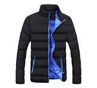 riou Hombre Chaqueta Abrigo Cálido de Invierno Manga Larga Coat Trekking Outdoor Running Parka Casual Chaquetas Ropa Exterior Outwear Largo