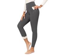 riou Leggins Termicos Mujer Invierno Forro Polar, Grueso Leggins Termicas Deporte Push Up sin Costuras Cintura Alta Calientes Elásticos Ropa Gimnasio Pantalones Jogger et Yoga Negro