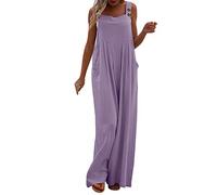 riou Mono Negro Mujer Largo Verano Elegante Bohemio Monos de Petos Rompers Holgado Casual Moda Elástico Overoles Mamelucos Oficina Pantalone Clubwear Monos