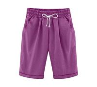 riou Mujer Pantalones Casuales para Mujer Bermudas de Trabajo Elástico Pantalones de Playa Señoras Elegant Suelto y Cómodo Shorts Deportivos para Trekking Entrenamiento Transpirables