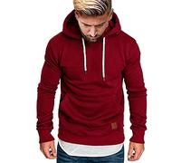 riou ¡Oferta Sudaderas con Capucha para Hombre Cosy Chaqueta Deportiva Sudadera con Cremallera Completa Ecosmart Hoodie Casual Jerséis Top Blouse ¡Caliente! (Red, 3XL)