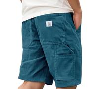 riou Pantalones Cortos Hombre Casual Pana Estilo japonés Cómodo Bermudas Shorts Verano Pantalones de Playa Suave Ligero Pantalón Chinos Cortos Trabajo Running Short con Bolsillo