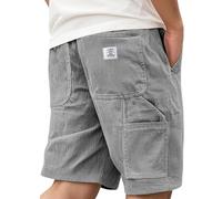 riou Pantalones Cortos Hombre Casual Pana Estilo japonés Cómodo Bermudas Shorts Verano Pantalones de Playa Suave Ligero Pantalón Chinos Cortos Trabajo Running Short con Bolsillo