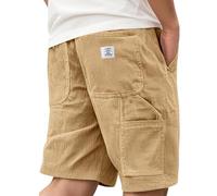 riou Pantalones Cortos Hombre Casual Pana Estilo japonés Cómodo Bermudas Shorts Verano Pantalones de Playa Suave Ligero Pantalón Chinos Cortos Trabajo Running Short con Bolsillo