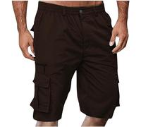 riou Pantalones Cortos Hombre Verano Original, con Bolsillos Cintura Elástica Casual Short Deportivo Color sólido Ajuste Vintage Bermuda Shorts Pantalones Deporte Running Correr Playa