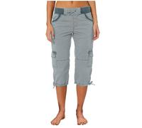 riou Pantalones Mujer Verano Anchos 2025 Casuales Lino Flojo Loose Fit Elástico Pantalones De Trabajo Vintage Boho Pantalon Deportivos Cómodo Y Transpirable Viajes Playa Vacaciones