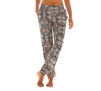 riou Pantalones Mujer Verano Frescos Baratos Talla Grande Boho Estampado Floral Pantalón de Pierna Ancha Casual Cómodos Pantalones de Playa Casuales fluidos Hippie Danza Pilates Yoga Pants